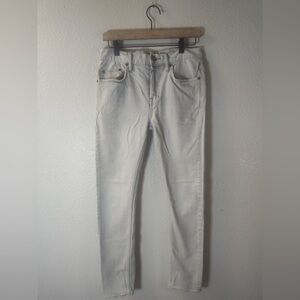 All Saints Men's Light Gray Skinny Jeans